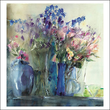 Art Revisited kunstkaart Dorry van de Winkel - midzomer bloemen