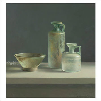Art Revisited kunstkaart Henk Helmantel - romeins glas