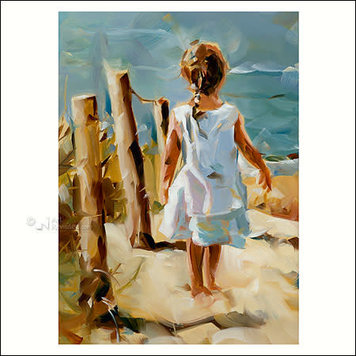 Art Revisited kunstkaart Dorus Brekelmans - Ik zie de zee!