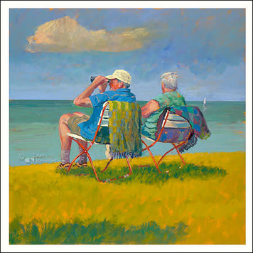 Art Revisited kunstkaart Theo Onnes - op de dijk