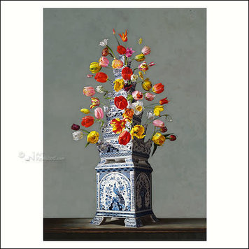 Art Revisited kunstkaart Roman Reisinger - de Koninklijke tulpenvaas
