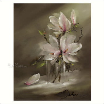 Art Revisited kunstkaart Jan van der Kooi - magnolia