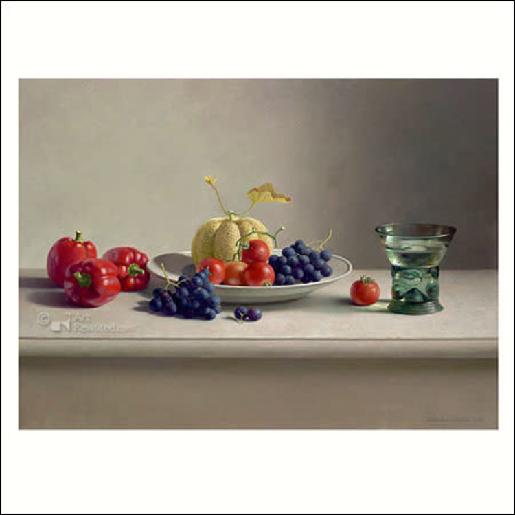 Art Revisited kunstkaart Henk Helmantel - vruchtenstilleven met Berkemeyer