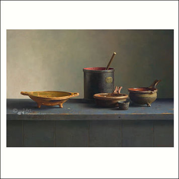 Art Revisited kunstkaart Henk Helmantel - archeologie uit Dordrecht I