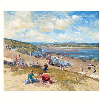 Art Revisited kunstkaart Hans Versfelt - duinen wolken en zee