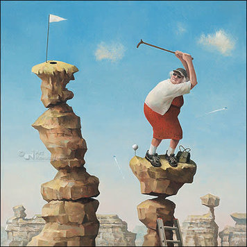 Art Revisited kunstkaart Marius van Dokkum - Hit it Granny!