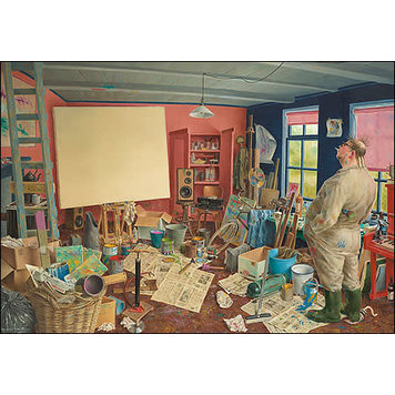 Art Revisited kunstkaart Marius van Dokkum - wachten op inspiratie