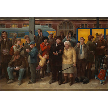 Art Revisited kunstkaart Marius van Dokkum - dames en heren / beste reizigers