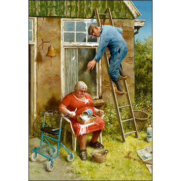 Art Revisited kunstkaart Marius van Dokkum - do-it-yourselfer