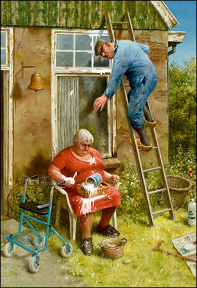 Art Revisited kunstkaart Marius van Dokkum - do-it-yourselfer