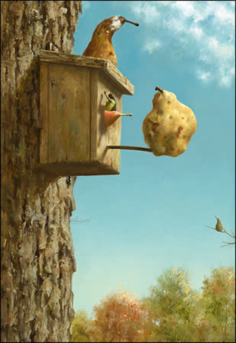 Art Revisited kunstkaart Marius van Dokkum - oppas opa en oma