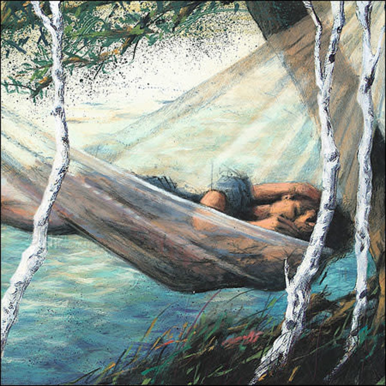 Art Revisited kunstkaart Peter Wever - hangmat