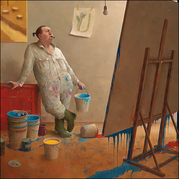 Art Revisited kunstkaart Marius van Dokkum - het experiment