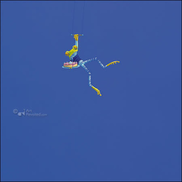 Art Revisited kunstkaart Jasper Oostland - blauw