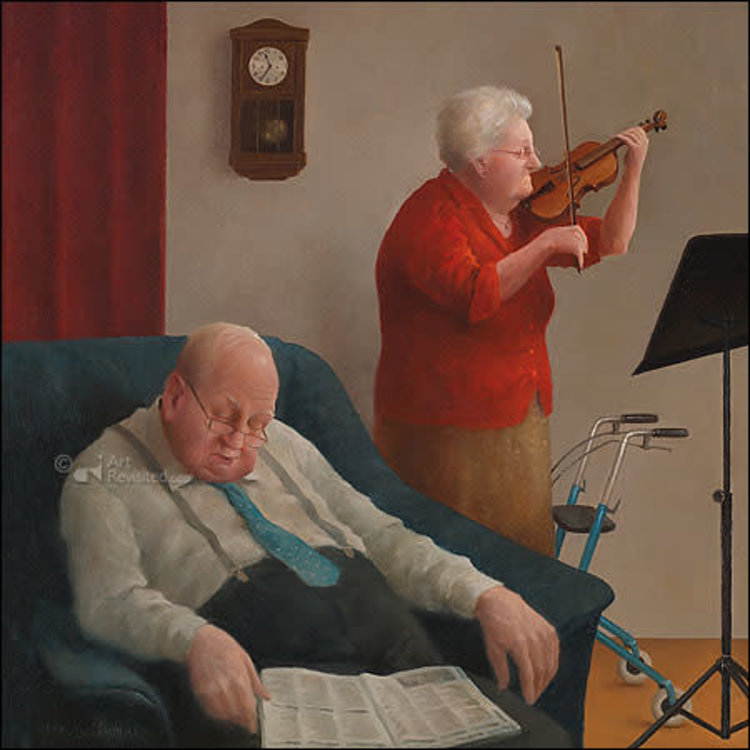 Art Revisited kunstkaart Marius van Dokkum - wiegeliedje