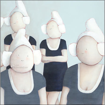 Art Revisited kunstkaart Sanne Kuiper - trendy girls