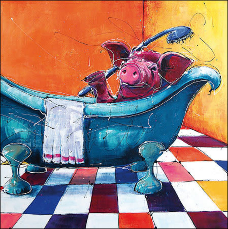 Art Revisited kunstkaart Angelique van Dalfsen - scrub me