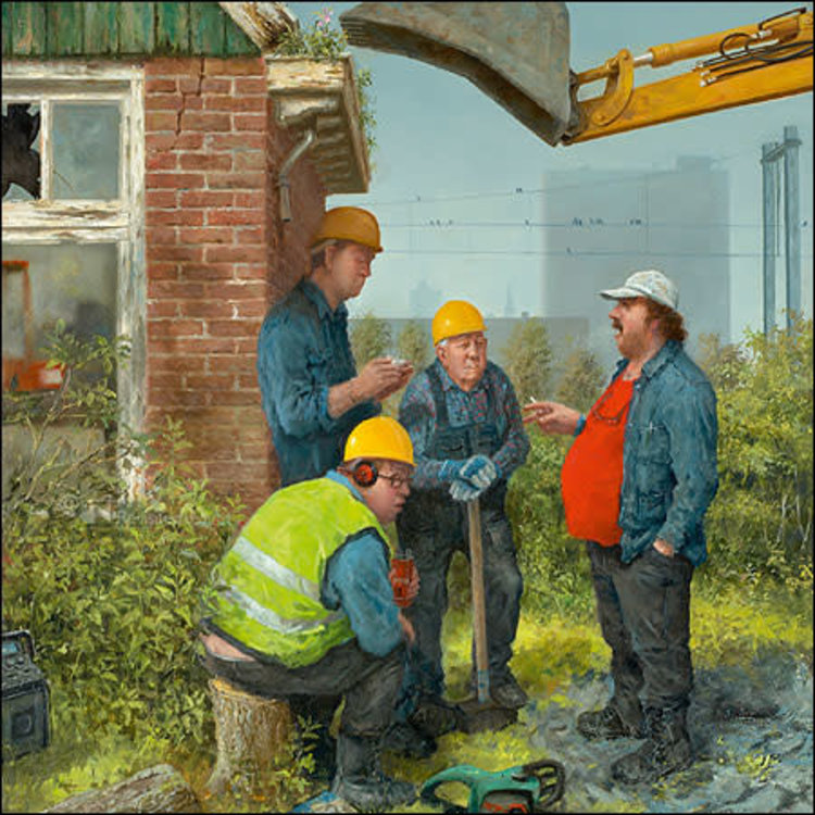 Art Revisited kunstkaart Marius van Dokkum - een schepje er bovenop