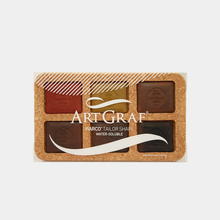 Art Graf Viarco Tailor Shape aquarel 'kleermakerskrijt' - set 6 stuks