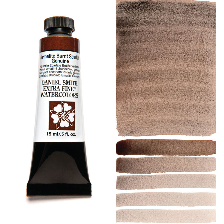 Daniel Smith aquarelverf hematite burn scarlet gen.15ml