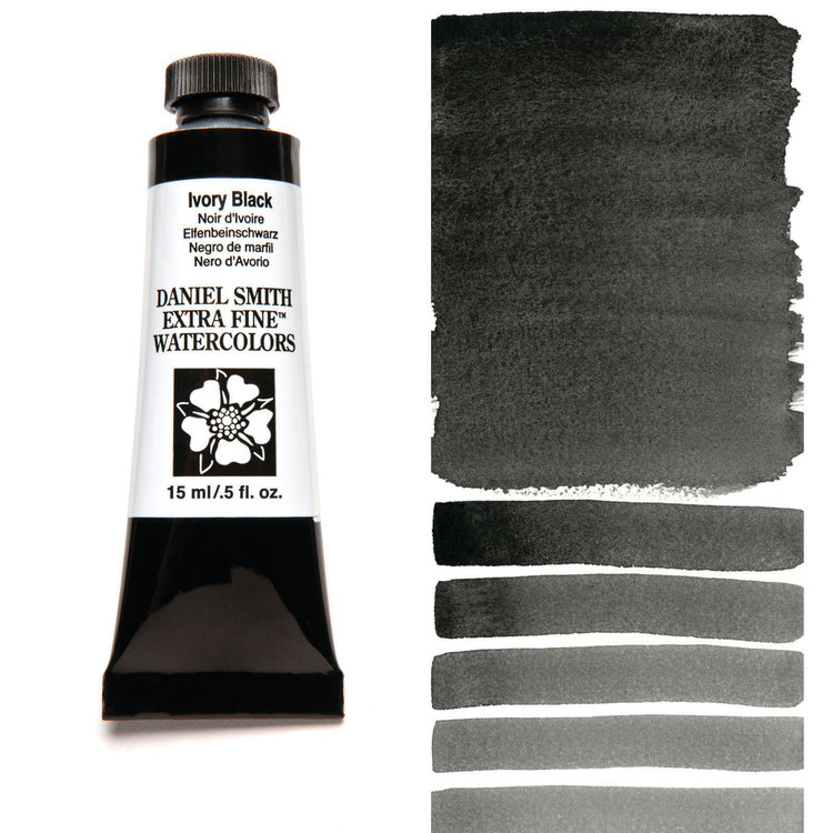 Daniel Smith aquarelverf tube 15ml - ivory black