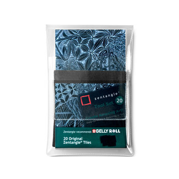 Sakura Zentangle Tile set zwart