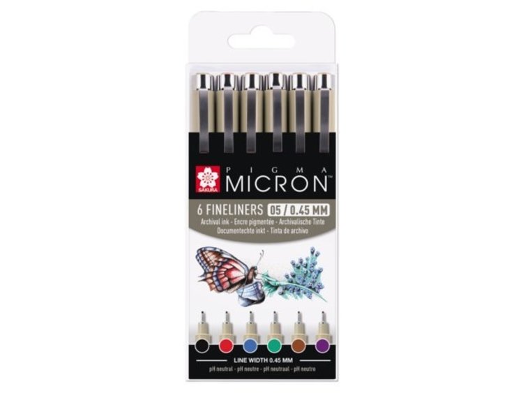 Sakura Pigma Micron 6 fineliners kleur #05