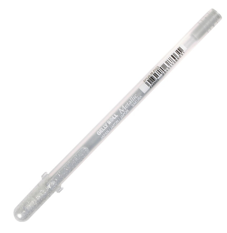 Sakura 553 Gelly Roll metallic zilver gelpen