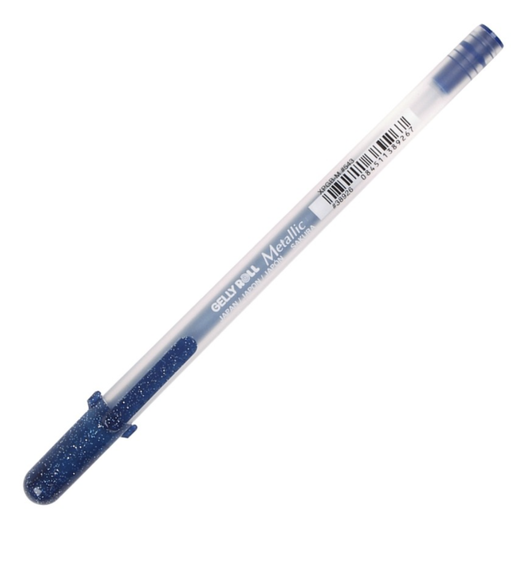 Sakura 543 Gelly Roll metallic blauwzwart gelpen