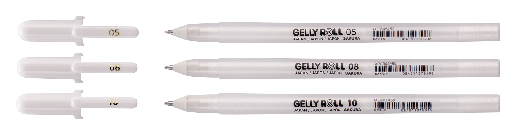 Sakura Gelly Roll Basic White Gelpen – 0.5 Mm Fijne Punt, Waterdichte Pigmentinkt, Ideaal Voor Donker Papier En Tekenwerk