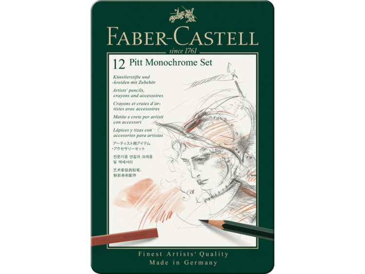 Faber Castell Pitt monochrome 12-delig