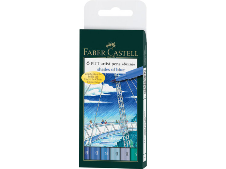 Faber Castell Pitt Artist brushpen (shades of blue)