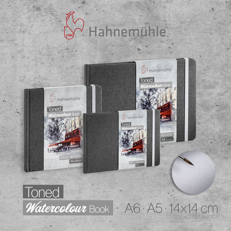 Hahnemühle Watercolour Book Toned (grijs) - aquarelalbum
