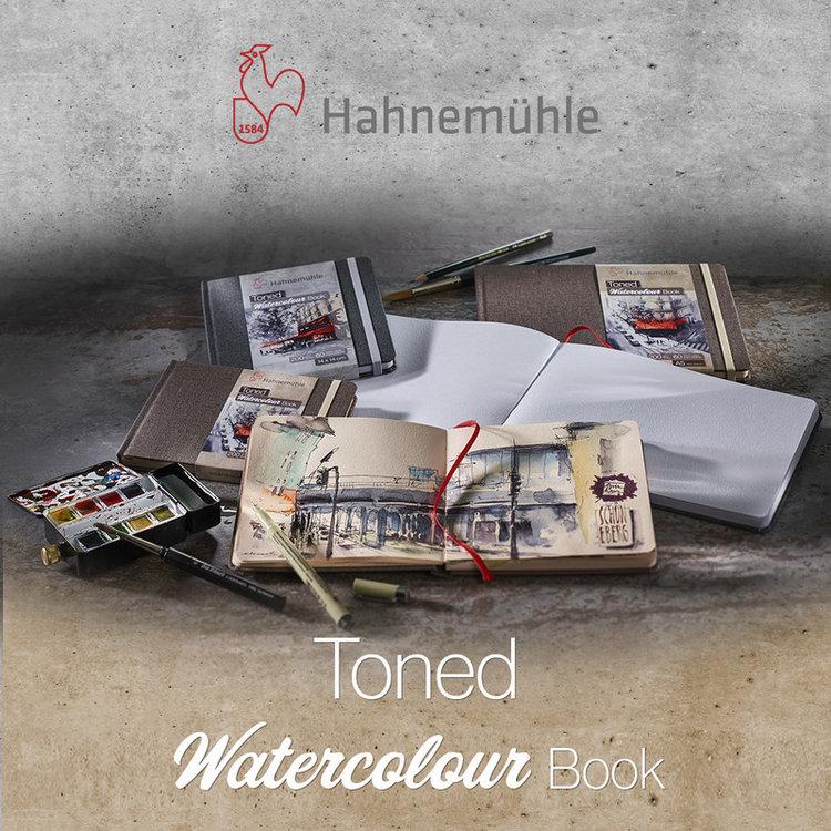 Hahnemühle Watercolour Book Toned (grijs) - aquarelalbum