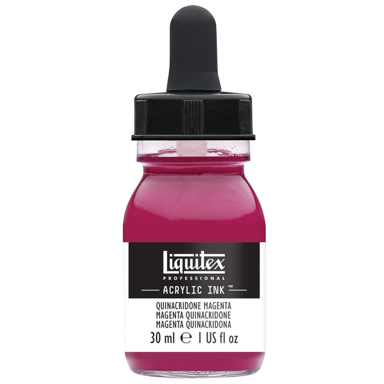 Liquitex acrylinkt flesje met pipet 30ml quinacridone magenta