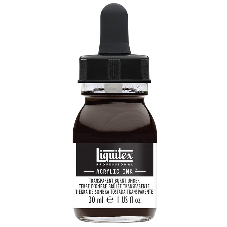 Liquitex acrylinkt flesje met pipet 30ml transp. burnt umber