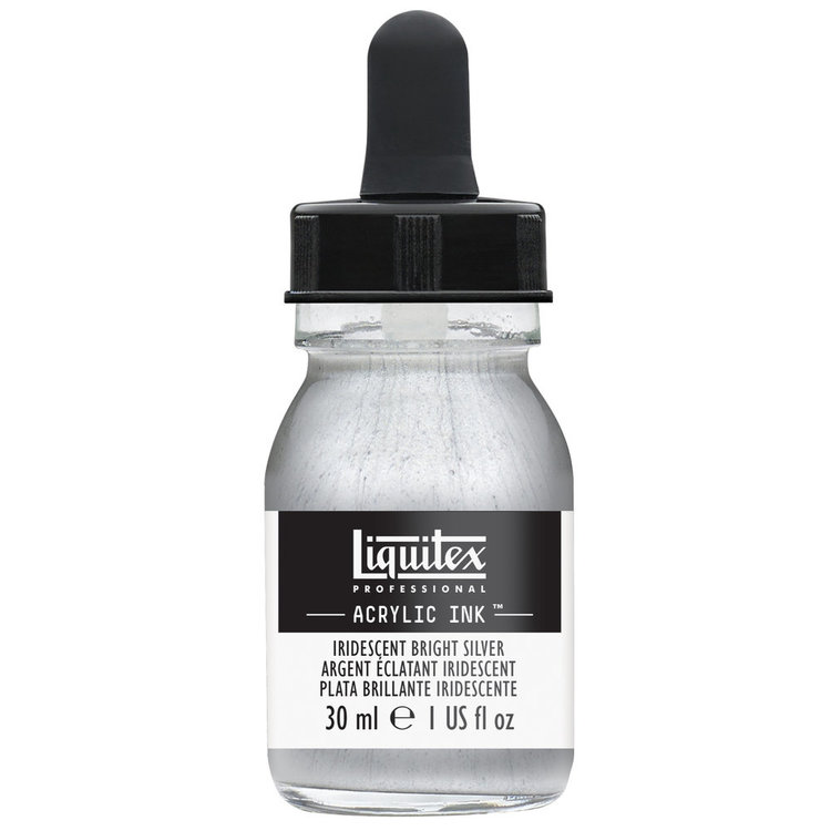 Liquitex acrylinkt flesje met pipet 30ml silver
