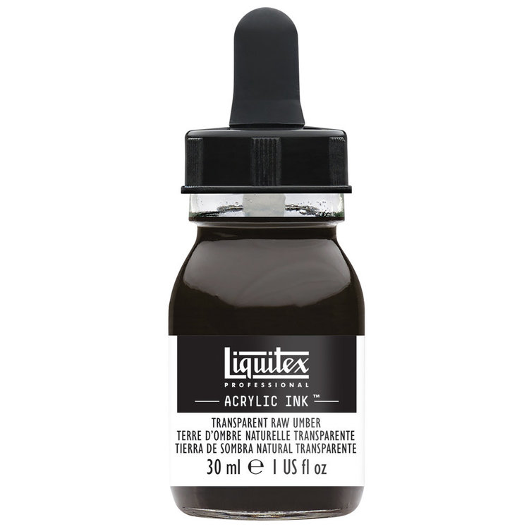 Liquitex acrylinkt flesje met pipet 30ml transp. raw umber