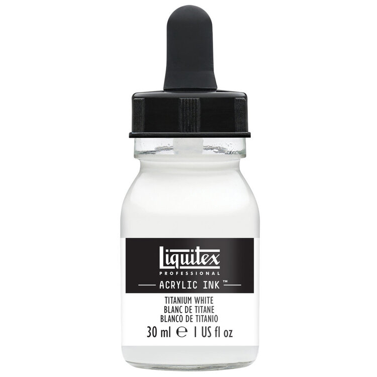 Liquitex acrylinkt flesje met pipet 30ml titanium white