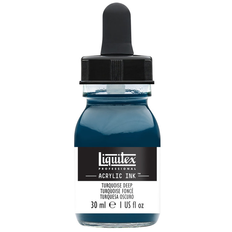 Liquitex acrylinkt flesje met pipet 30ml turquoise deep
