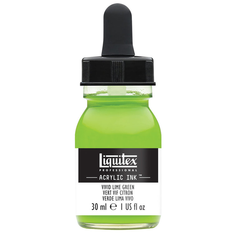 Liquitex acrylinkt flesje met pipet 30ml vivid lime green