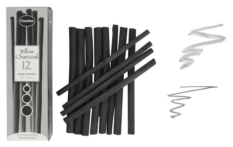 Coates Willow natuurlijke houtskool staafjes (wilgenhout)