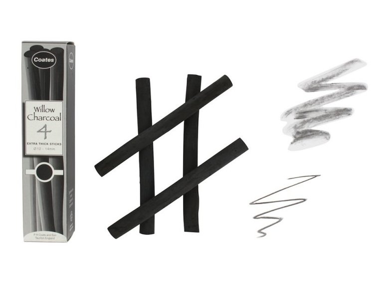 Coates Willow natuurlijke houtskool staafjes (wilgenhout)