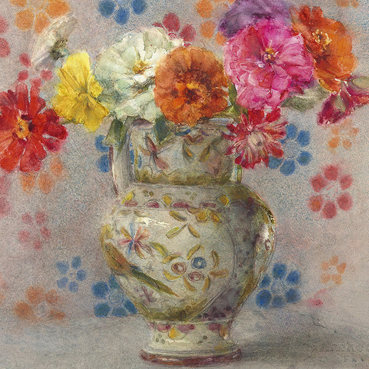Art Revisited Zinnia's - mapje met 8 kaarten van Dorry van de Winkel
