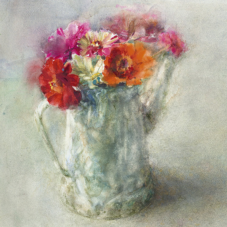 Art Revisited Zinnia's - mapje met 8 kaarten van Dorry van de Winkel