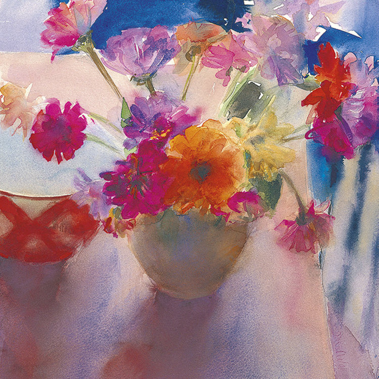 Art Revisited Zinnia's - set kaarten van Dorry van de Winkel