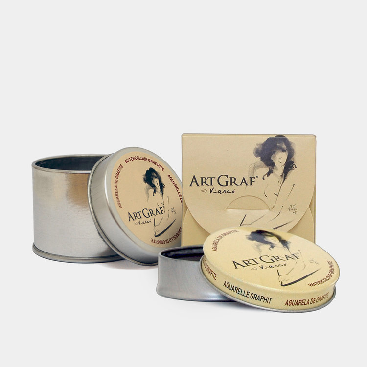 Art Graf Viarco aquarel wateroplosbaar grafiet in blikje