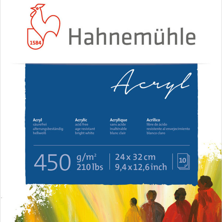 Hahnemühle acrylpapier blok 450 grams