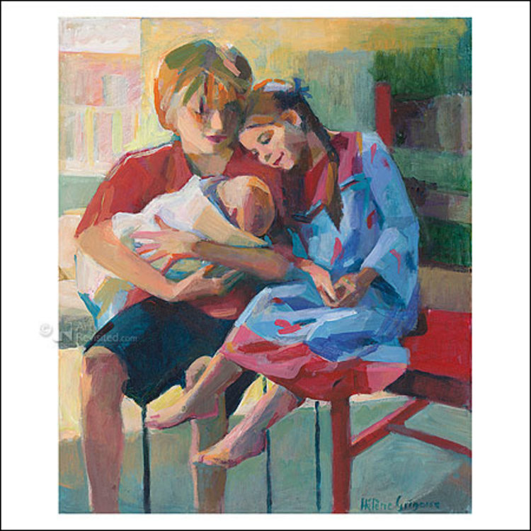 Art Revisited kunstkaart Helene Gregoire - baby