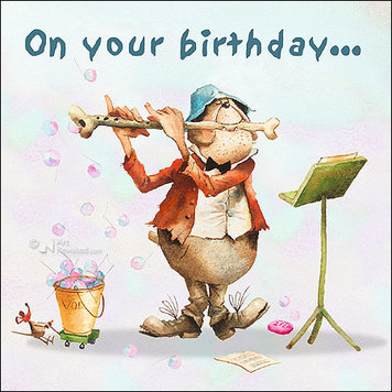 Art Revisited kunstkaart Marius van Dokkum - on your birthday..